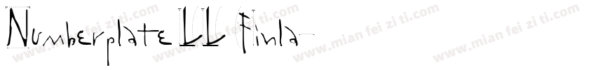 Numberplate LL Finla字体转换